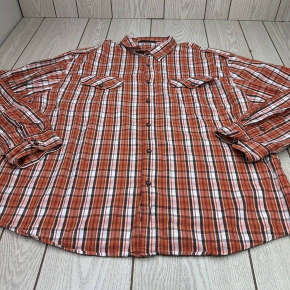 Marithe Francois Girbaud Shirt Mens 3XL XXXL Orange Long Sleeve Button‎ Up - Picture 1 of 7